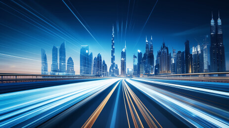 城市天际线道路系列背景