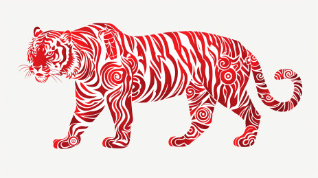 中国传统文化虎年剪纸