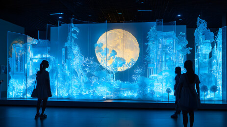 中国风3D空间建筑