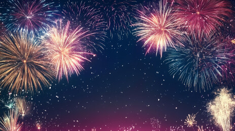 彩色烟花庆祝活动背景