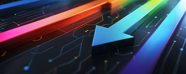 数字影像金融股票上涨图标系列插图