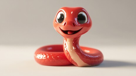 蛇年蛇卡通插画