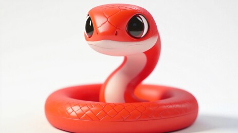 蛇年蛇卡通插画