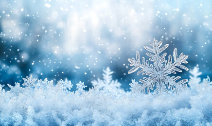 雪花冰晶特写背景