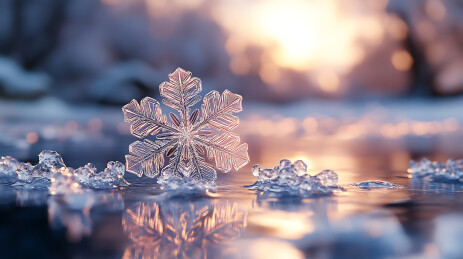 雪花细节特写冬季背景