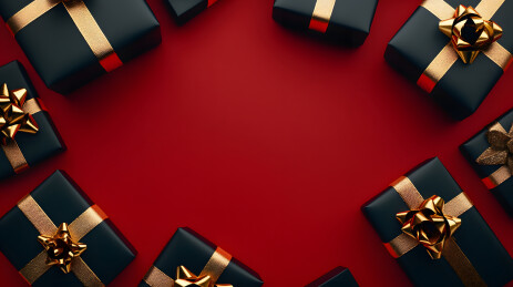 红色礼物背景