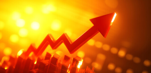 3D金融基金上升箭头概念背景