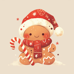 复古风圣诞姜饼人