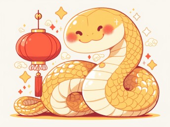 可爱蛇年生肖蛇