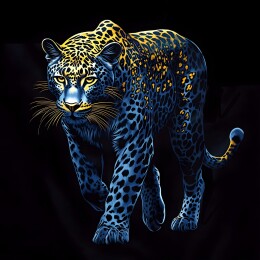 金钱豹猎豹T恤插画图案兽王头像