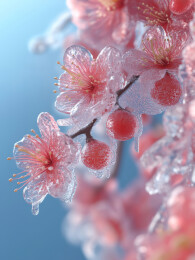 梅花特写大寒节气留白