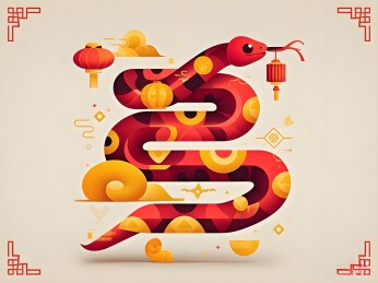 2025蛇年创意海报过年红色海报设计素材