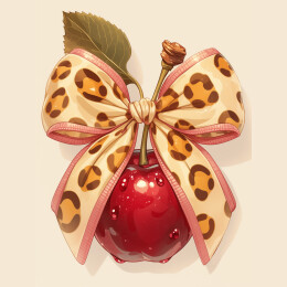 樱桃蝴蝶结图案