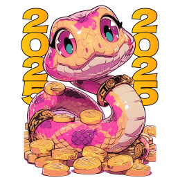 “蛇”年主题插画图案