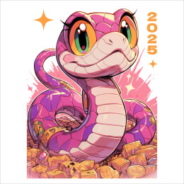 “蛇”年主题插画图案