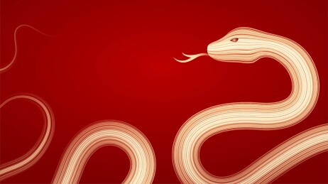 蛇年发光蛇插画