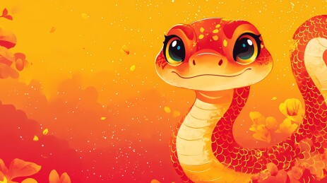 一条可爱的卡通蛇