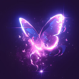 彩色粒子效果蝴蝶