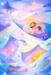 照片情侣回忆插画