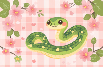 庆祝2025年蛇年的节日蛇插图