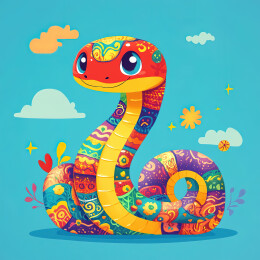 庆祝2025年蛇年的节日蛇插图