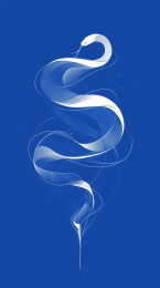 新年蛇年主题极简插画背景