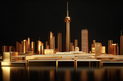 现代城市建筑夜景