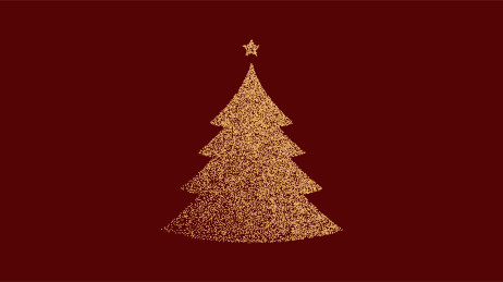 红色圣诞节插画