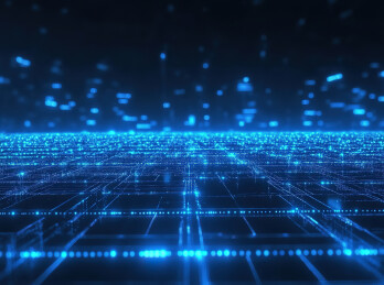 蓝色背景下的数字特写镜头