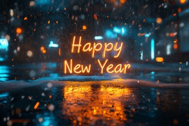 2025年新年快乐文字背景