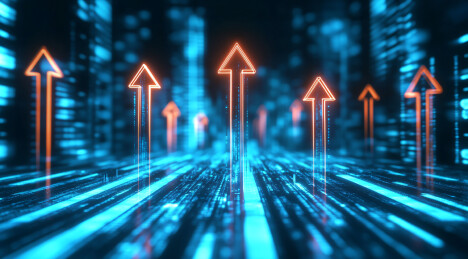 金融科技向上箭头图表股市金融经济增长插图