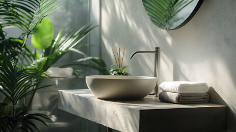 简约现代浴室洗漱台