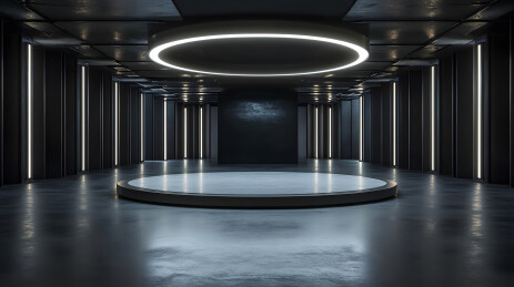 黑暗高科技机械展台