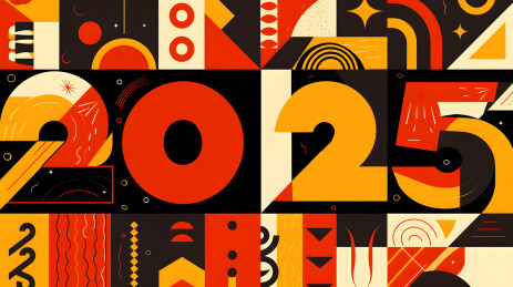 2025抽象几何新年插画