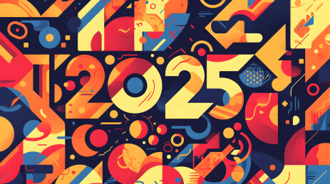 2025抽象几何新年插画