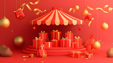 中国风红色礼盒