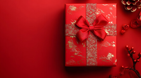 中国风红色礼盒