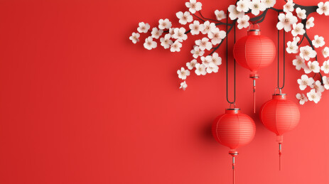 新年灯笼背景