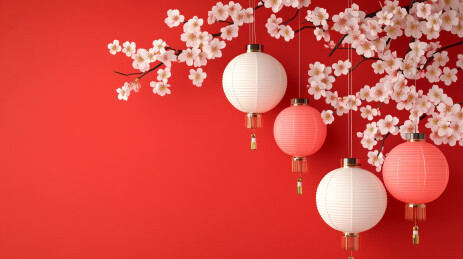 新年灯笼背景