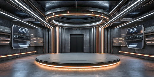 发光电商科技展示台