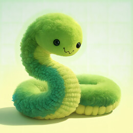 一条可爱的毛茸茸的蛇