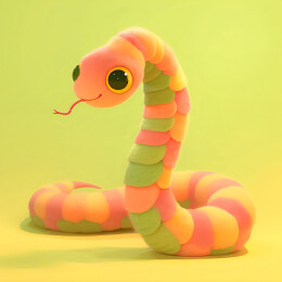 一条可爱的毛茸茸的蛇