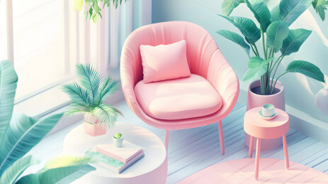 粉色浪漫空间