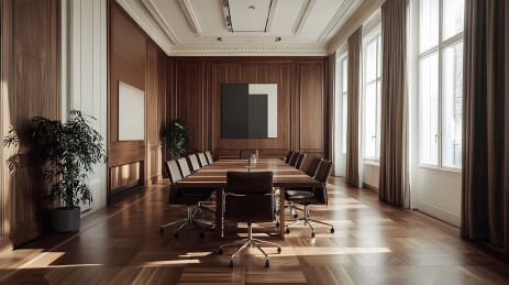 装修豪华的会议室