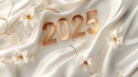 2025年新年数字，新年背景