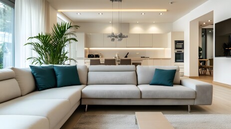 优雅舒适的室内布置家具简约而温馨