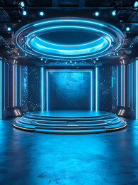 科技感展台背景