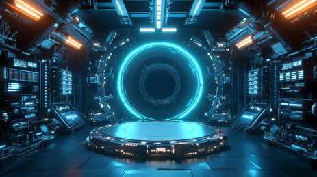 科技感展台背景