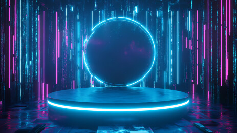 科技感展台背景