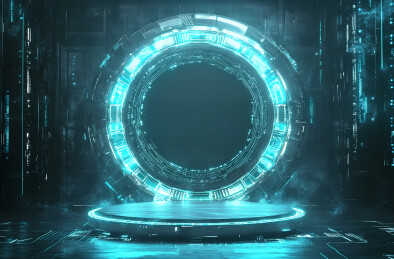 科技感展台背景